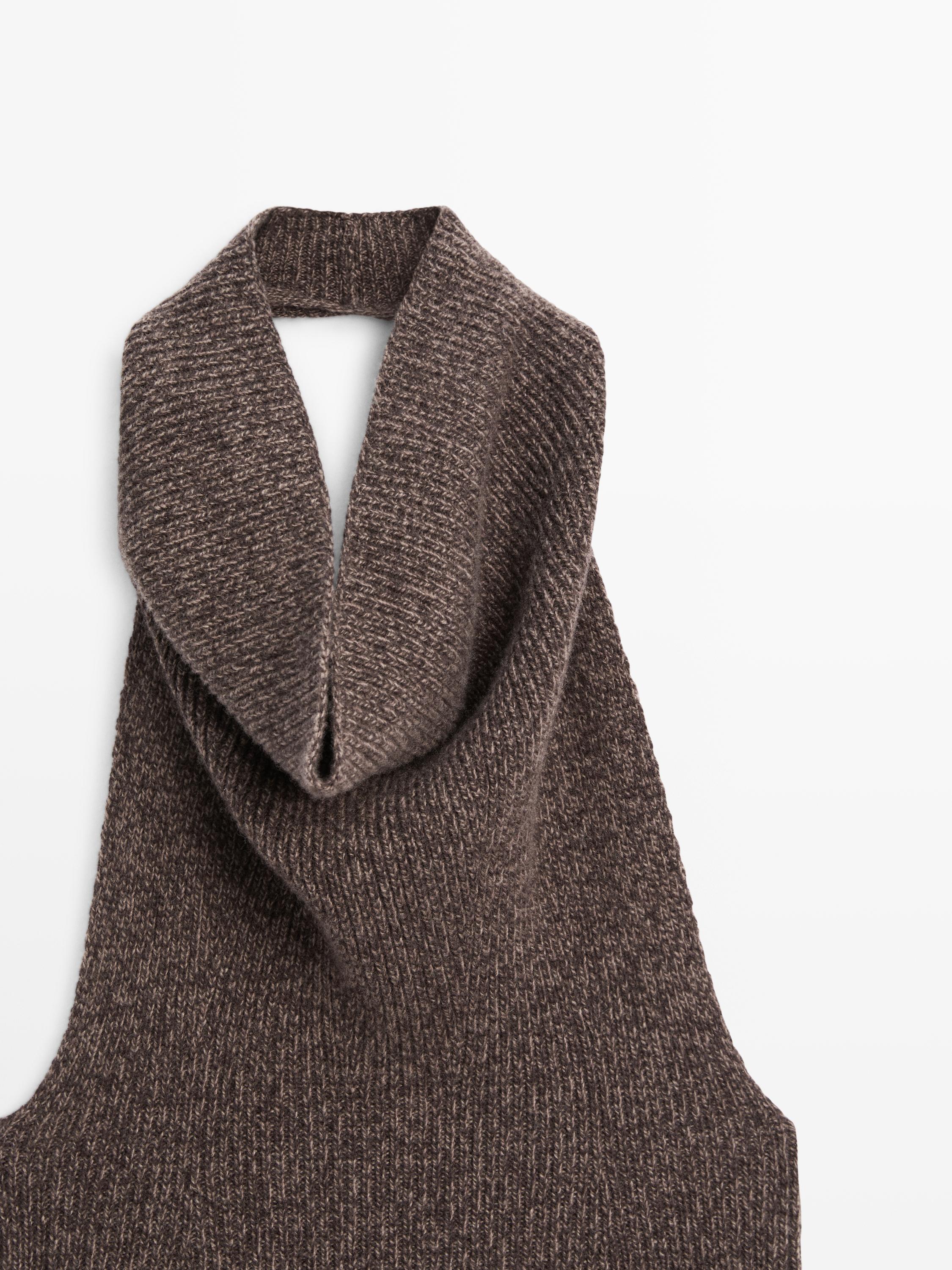 Knit wool and silk halter top - LIMITED